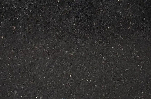 Rectangular Polished 15-20 mm Black Galaxy Granite Slab For Countertops