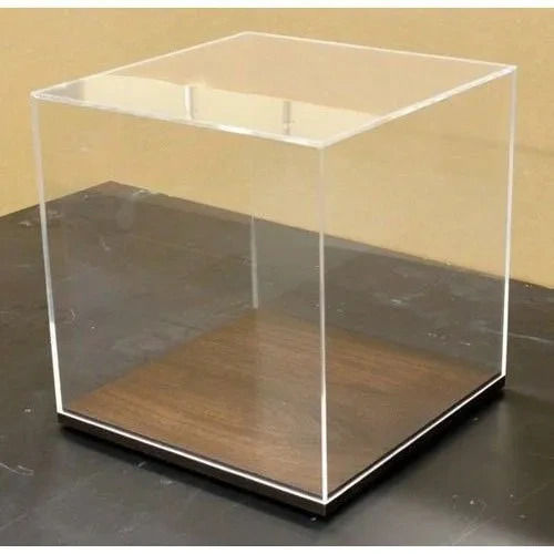 White 3Mm Thickness Premium Design Floor Standing Excellent Strength Acrylic Cube Box