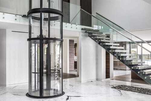 408Kg Residential Modular Glass Elevator With High Safety Sensors Load Capacity: 408