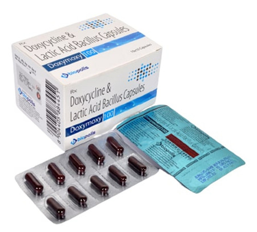 Doxycycline And Lactic Acid Bacillus 5 Billion Spores Tablets, 10*10 Tablets Blister Packing