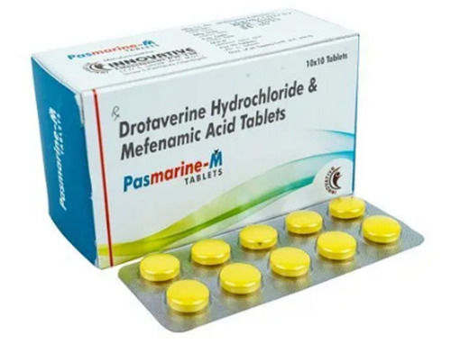 Drotaverine Hydrochloride And Mefenamic Acid Tablets, 10 X 10 Tablets Strips Pack