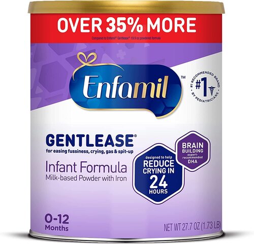 Enfamil Gentlease Milk Based Powder Baby Formula With Iron, Reduces Fussiness, Crying, Gas and Spit-up in 24 hours
