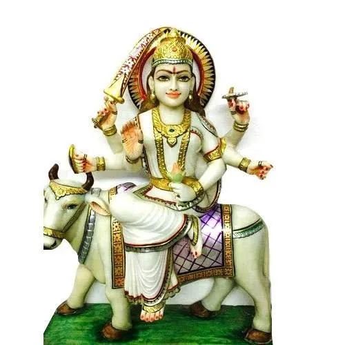 Marble God Umiya Mata Statue - Multi Color, Available in Sizes 12, 15, 18, 24, 30, 36 Inches | Glossy Finishing, Handmade Carving, Good Looking Faces, Moisture Proof, Easy to Clean