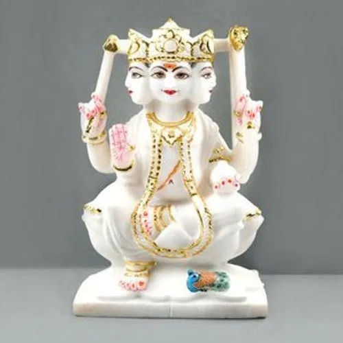 Marble Kartikeya Statue For Worship With All Size Available And Sitting Position