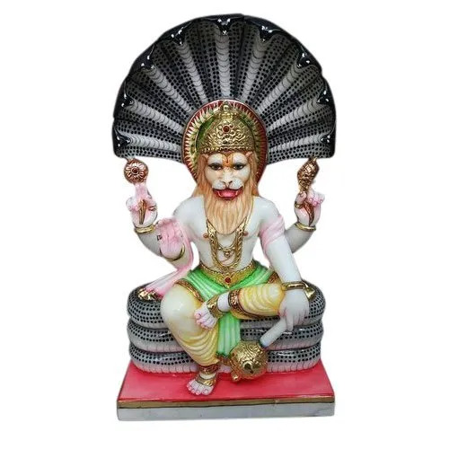 Marble Lord Narasimha Statue - Feature: Moisture Proof