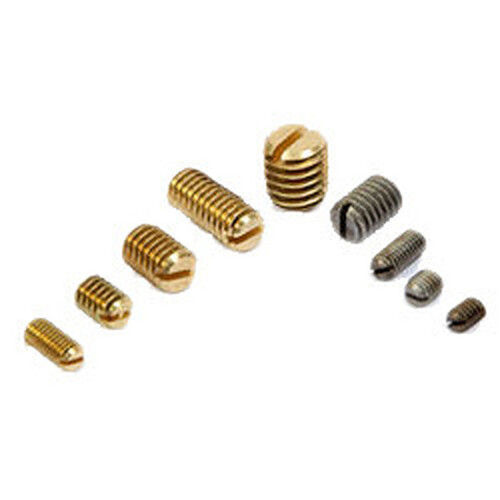 Mild Steel Slotted Set Grub Screws With Polished Finish And Round Shape