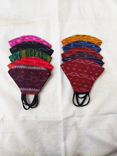 Ghl Guendicha Haat Pure Sambalpuri Multicoloured Masks(2 Ply Cotton Masks)