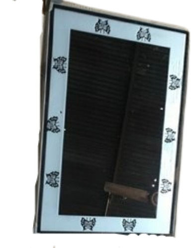 Rectangular Metal Frame Printed Wall Mounted Decorative Glass Mirror Glass Thickness: 4-12Mm. Millimeter (Mm)