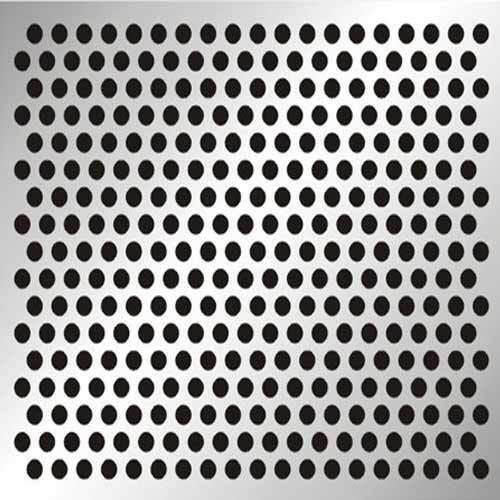 Silver Round Hole Type Stainless Steel Perforated Sheets For Industrial