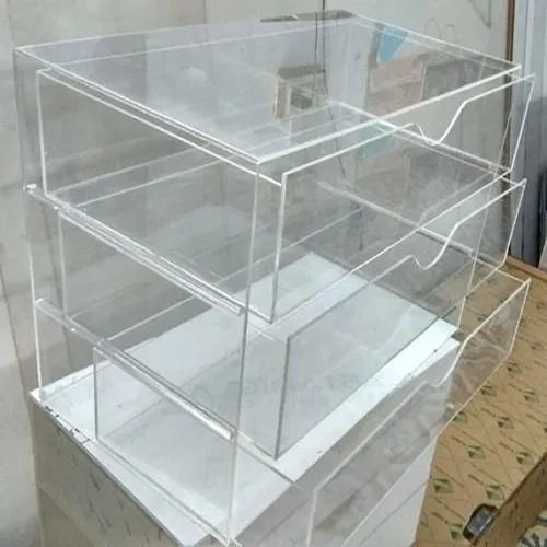 Transparent Premium Design Light Weight Squre Acrylic Drawer Box