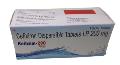 200 Mg Cefixime Dispersible Tablets For Bacterial Infection 