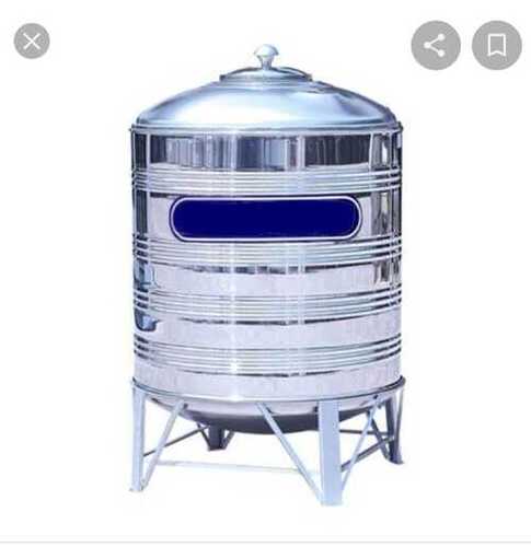 Silver One Layer Cylindrical Shape Stainless Steel Water Tank With Storage Capacity 300 Litres