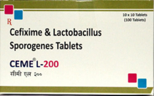 Ceme L-200 Cefixime And Lactobacillus Sporogenes Antibiotic Tablet