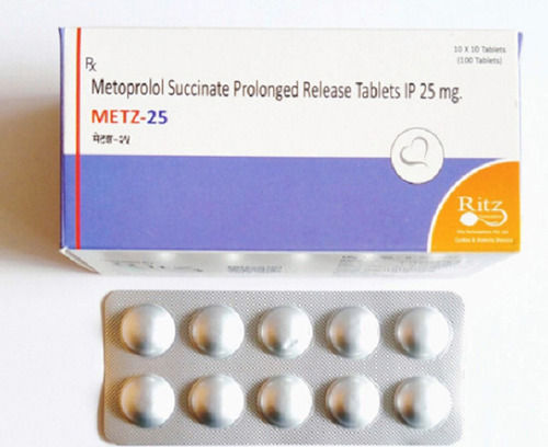 Metz-25 Metoprolol Succinate Prolonged Release Tablets, 10x10 Alu Alu