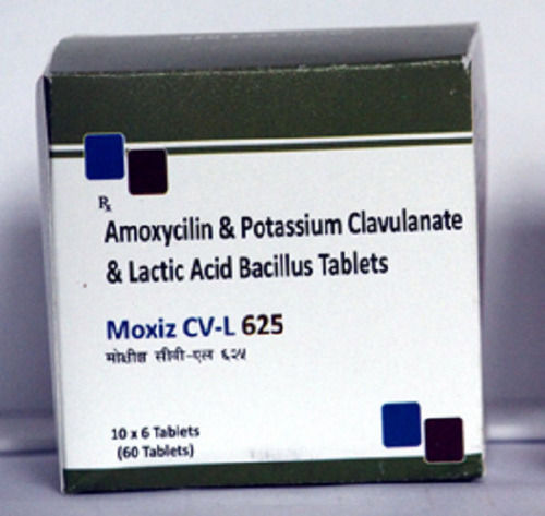 Moxiz CV-L 625 Amoxicillin, Potassium Clavulanate And Lactic Acid Bacillus Tablets