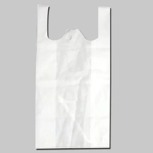 Plain White Eco-friendly W Cut Non Woven Shopping Carry Bag