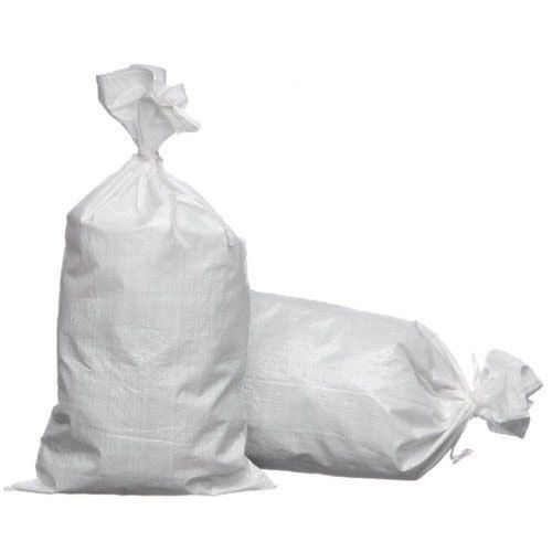 Plain White PP Sack Bag With Storage Capcity Size 25 Kg And 55 GSM