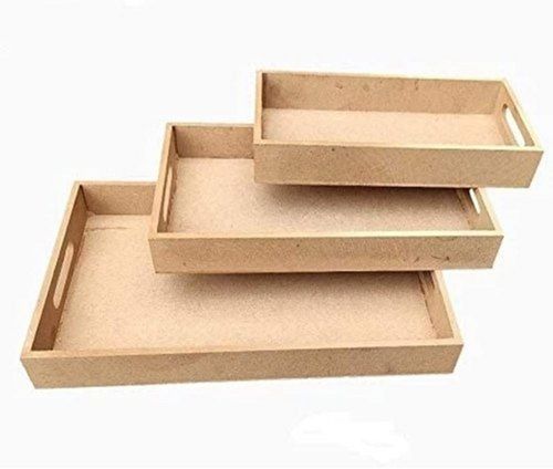 Pure Wood Party Decoration Lacquered Finishing Designer Mdf Trays Size: Small