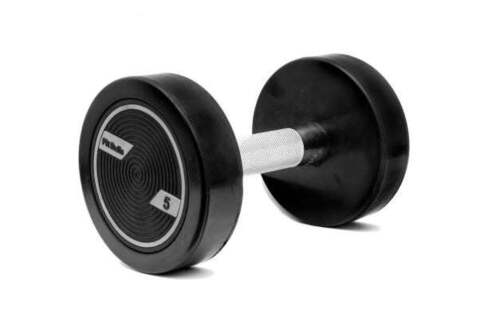 5 kg Weight Bouncer Stainless Steel Rubber Dumbbell for Personal and Gym Use