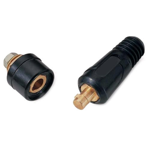 Corrosion Resistant Brass And Plastic Welding Cable Connector (Black) Design: With Rails