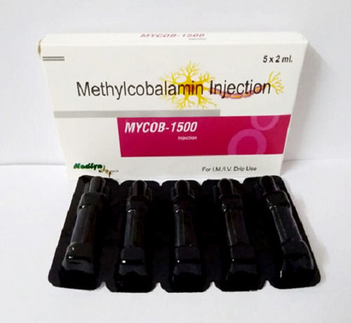 Washable Mycob-1500 Methylcobalamin 1500 Mcg Injection, 5X2 Ml Ampoule