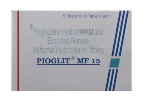 Pioglitazone Hydrochloride and Extended Release Metformin Hydrochloride Tablets, 5 Strips Of 10 Tablets Each Pack