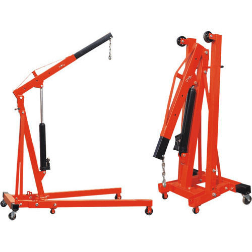 Gray Portable 5 Ton Capacity Mini Folding Hydraulic Engine Crane For Industrial Use