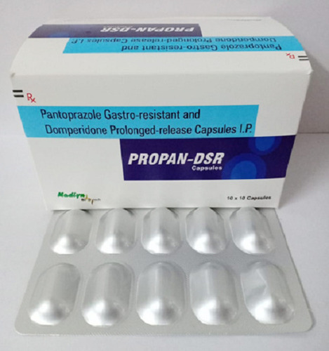 Propan-DSR - Pantoprazole Gastro Resistant & Domperidone Prolonged Release Capsules , Oral Administration for Gastro-Oesophageal Reflux Disease, Adult Use
