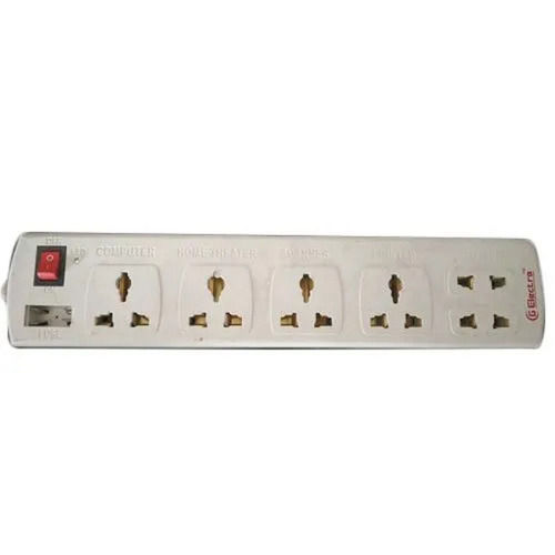 Rectangular Portable Light Weight Six Pin Metal Extension Socket For Commercial Use Application: Home Appliances