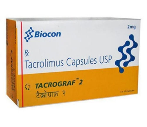 Tacrolimus Capsules USP 2 mg, 5x10 Capsules Bottle Pack