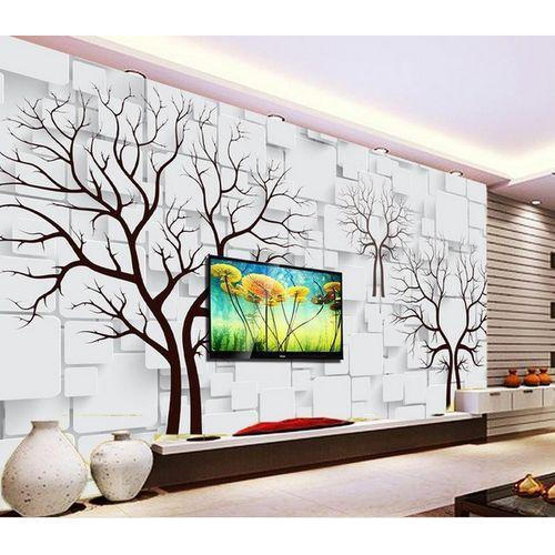 Vertical And Horizontal Shape 3d Tree Print Wallpaper With 2 To 5 Mm Thickness