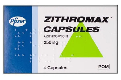 Zithromax And Azithromycin Capsules 250 Mg, 4 Capsules Blister Pack