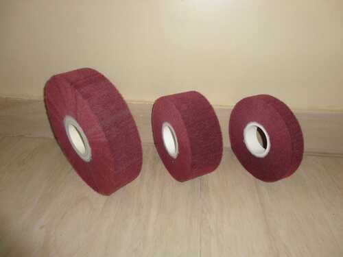 5 inch Round Red Polishing Non Woven Wheel for Polishing And Scrubbing Use