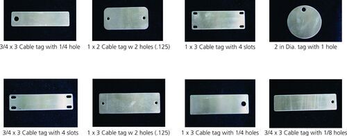 Durable Multiple Sizes Embossed Steel Label for Industrial Use