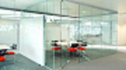 Silver Toughened Glass Partition