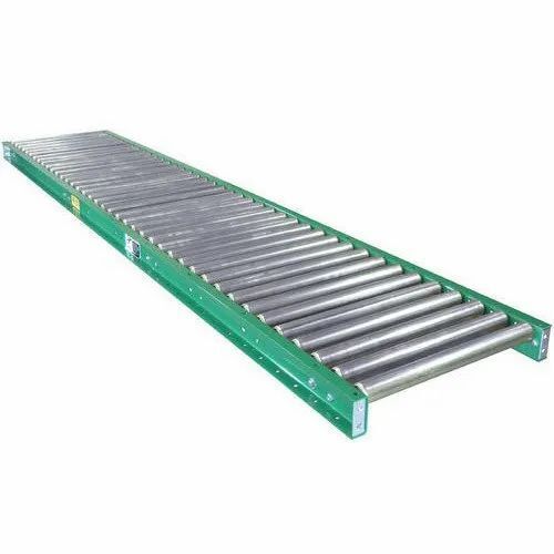 100 Kg Capacity Stainless Steel 3 Meter Length Roller Belt Conveyor