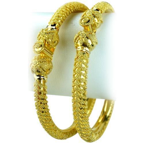 22K 33.00 Gram and 2 Inch Gold Bangle Set for Wedding Wear Use