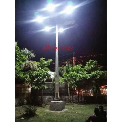 Beacon Solar High Mast Lighting Pole With Bottom 340/410 Mm, 9-12 Meter Length