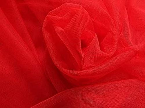 Shinny Breathable Plain Light Weight Sheer Appearance Net Fabrics For Clothing