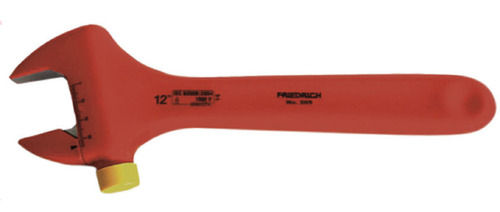 Friedrich Vde 10 Inch Chrome Vanadium Steel Adjustable Wrench (Red) With Setting Knob