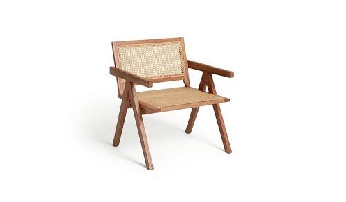 Indian Style Polished Finished Jute And Solid Wooden Chair For Living Room