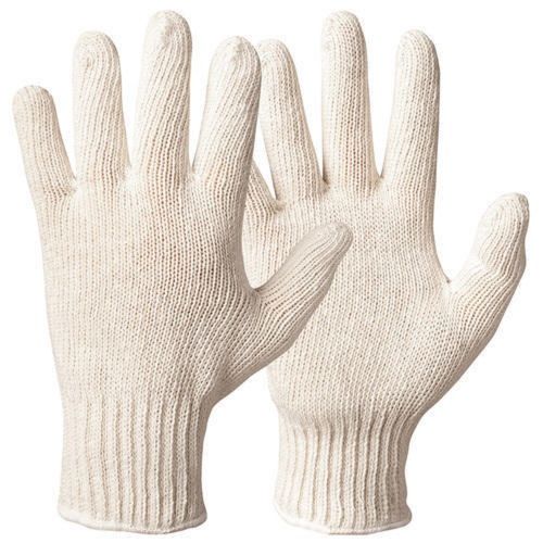 Plain Full Figure Breathable Skin-Friendly Cotton Knitted Hand Gloves