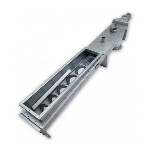 Silver Stainless Steel Screw Conveyor