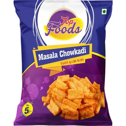 Tasty and Crunchy Top Foods Masala Chowkadi Fryums 100 gm Pack
