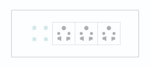 Wireless Connectivity Modular Smart Touch 3 Socket and 2 Switch Board
