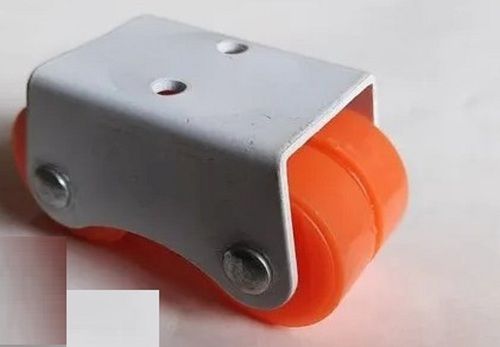 Orange Zin Coated Surface Rollable And Non Stucking Heavy Duty Pu Caster Wheel 