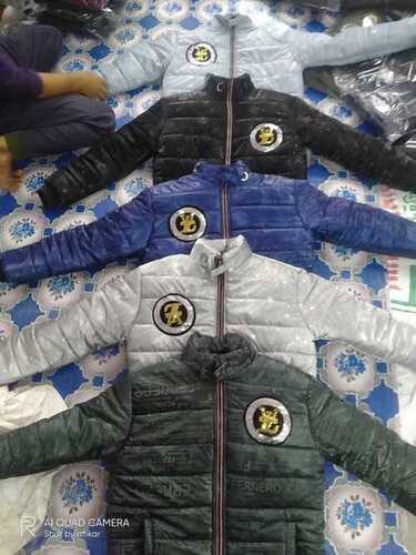 Casual Wear Mens Full Sleeves Blend Puffer Cotton Stylish Jacket Set Of 5 Piece