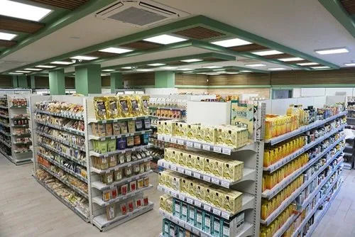 Grocery Store Display Racks With 7 Feet Height And 3 Feet Length, 28 Shelves