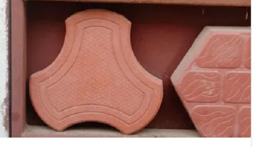 60 mm Thick Red Interlocking Paving Blocks