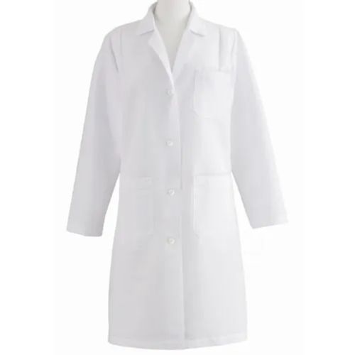 Long Button Closure Classic Collar Full Sleeves Cotton Medical Apron